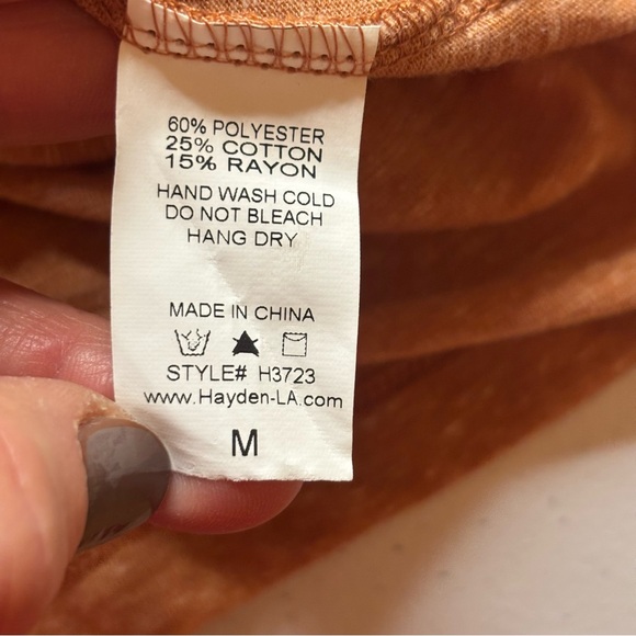 Hayden L. A. Aztec Embroidered Brown Sienna Tunic Dress Size M Southwest Boho - Picture 7 of 10